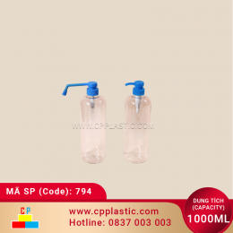 Bottle 1000ML with Screw Cap/Pump 33/410